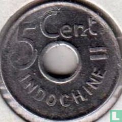 Indochine française 5 centimes 1943 (tranche lisse) - Image 2