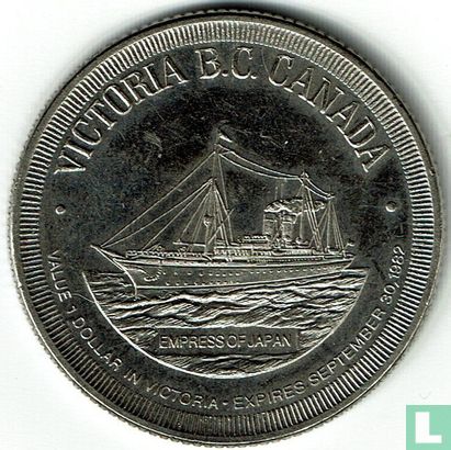 Canada 1 Dollar - Victoria - British Columbia - The Empress of Japan - Afbeelding 1