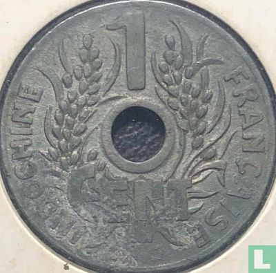 Indochine française 1 centime 1940 (cocarde avec 12 pétales) - Image 1
