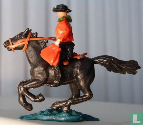Voleur de banque à cheval avec sac (chemise rouge) - Image 2