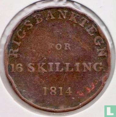 Denemarken 16 skilling 1814 (token) - Afbeelding 1