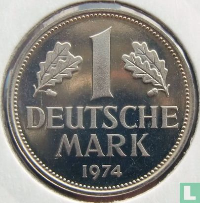 Allemagne 1 mark 1974 (G) - Image 1