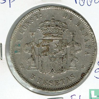 Spain 5 pesetas 1889 - Image 2