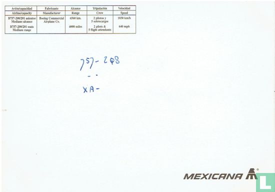 Mexicana - Boeing 757 - Afbeelding 2