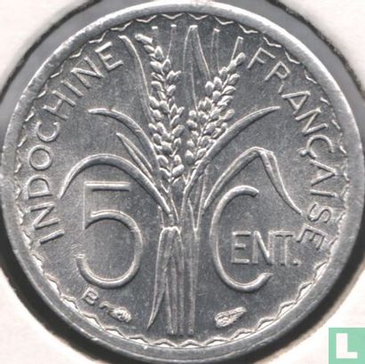 Indochine française 5 centimes 1946 (avec B) - Image 2