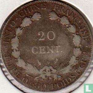 Indochine française 20 centimes 1923 - Image 2