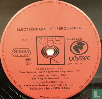 Electronique et percussion, cinq realisations: Cage - Bussotti - Brown - Stockhausen - Feldman - Afbeelding 3