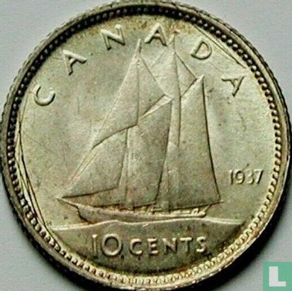 Canada 10 cents 1937 - Afbeelding 1