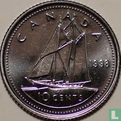 Canada 10 cents 1998 (met W) - Afbeelding 1