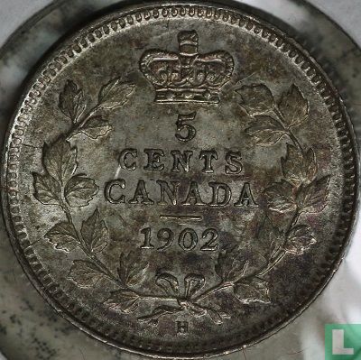 Canada 5 cents 1902 (with small H) - Image 1