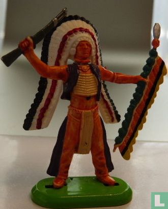 Indian with spear and rifle - Image 1