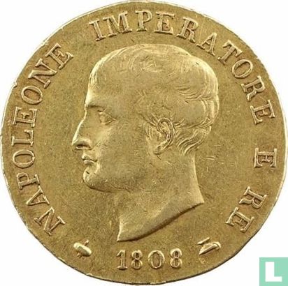 Koninkrijk Italië 40 lire 1808 (zonder M) - Afbeelding 1
