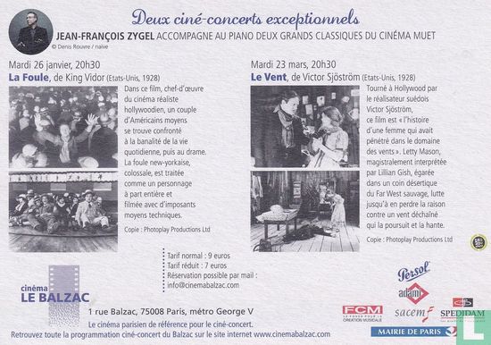 Le Balzac - Deux ciné-concerts exceptionnels - Afbeelding 2