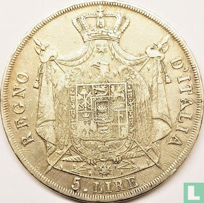 Koninkrijk Italië 5 lire 1808 (M) - Afbeelding 2