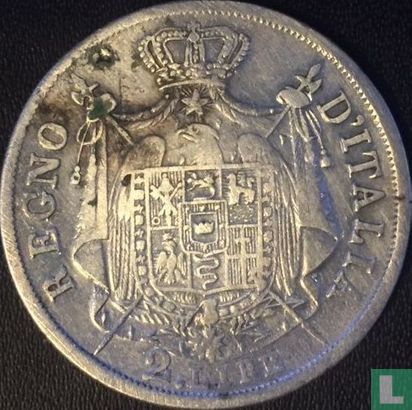 Koninkrijk Italië 2 lire 1812 (V) - Afbeelding 2