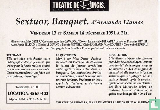 Theatre De Rungis - Sextuor, Banquet - Image 2
