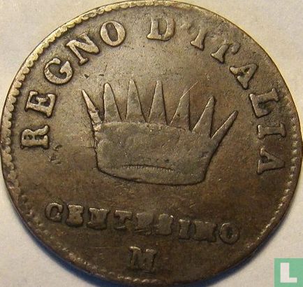 Royaume d'Italie 1 centesimo 1810 (M) - Image 2