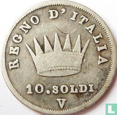 Kingdom of Italy 10 soldi 1812 (V) - Image 2