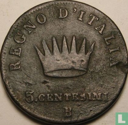 Royaume d'Italie 3 centesimi 1813 (B) - Image 2
