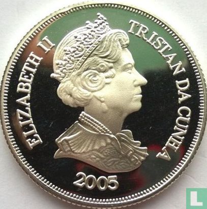 Tristan da Cunha 1 crown 2005 (PROOF) "60th anniversary Victory in Europe Day - Tanks" - Image 1