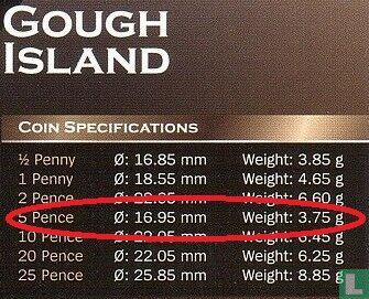 Gough-Insel 5 Pence 2009 - Bild 3