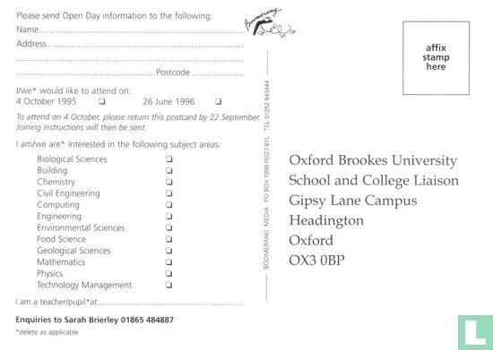 Oxford Brookes University "Open Days" - Image 2