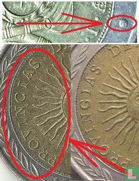 Argentinië 1 peso 1995 (met B - PROVINCIAS) - Afbeelding 3