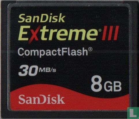 SanDisk CompactFlash kaart Extreme III 8 Gb - Afbeelding 1