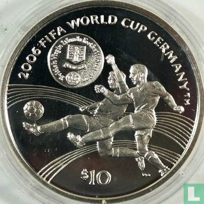 Îles Vierges britanniques 10 dollars 2004 (BE) "2006 Football World Cup in Germany" - Image 2