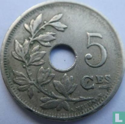 België 5 centimes 1925 (FRA - misslag) - Afbeelding 2