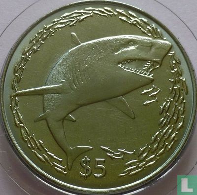 British Virgin Islands 5 dollars 2016 "Lemon shark" - Image 2