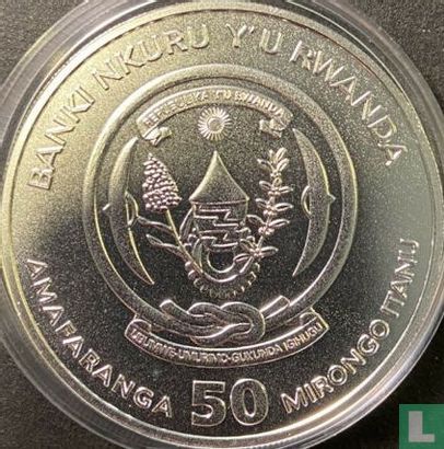 Ruanda 50 Franc 2009 (gefärbt) "Elephant" - Bild 2