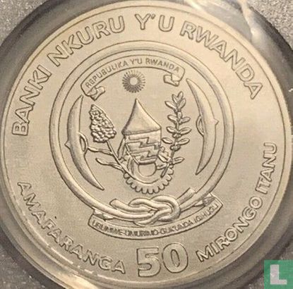 Rwanda 50 francs 2014 (sans marque privy) "Impala" - Image 2