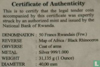 Rwanda 50 francs 2012 (zonder privy merk) "Black rhinoceros" - Afbeelding 3