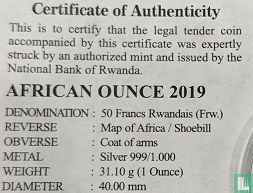 Rwanda 50 francs 2019 "Shoebill" - Afbeelding 3