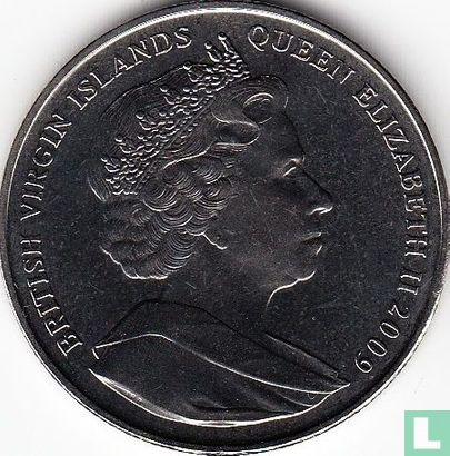 Britse Maagdeneilanden 1 dollar 2009 "450th anniversary Coronation of Queen Elizabeth I - Queen between pillars" - Afbeelding 1