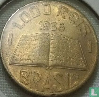 Brazilië 1000 réis 1936 - Afbeelding 1
