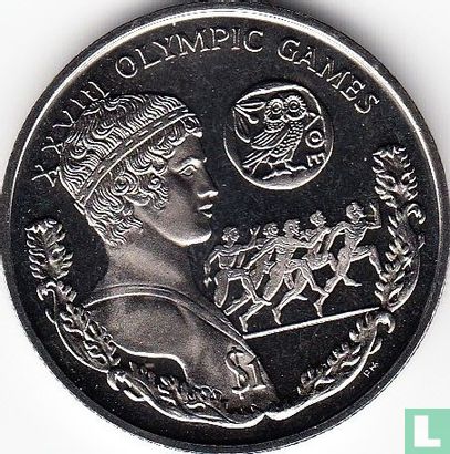 Britse Maagdeneilanden 1 dollar 2004 "Summer Olympics in Athens - Runners" - Afbeelding 2