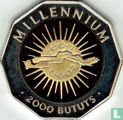 The Gambia 2000 bututs 1999 (PROOF) "Millennium" - Image 2