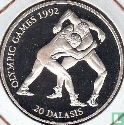 The Gambia 20 dalasis 1993 (PROOF) "1992 Summer Olympics in Barcelona" - Image 2