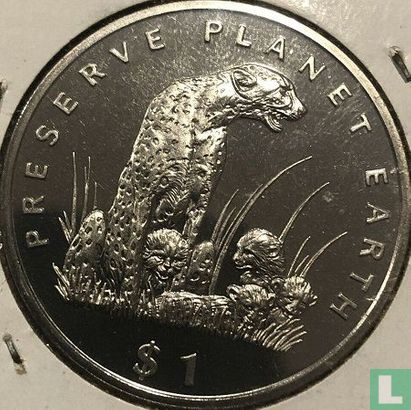 Érythrée 1 dollar 1994 "Cheetah" - Image 2