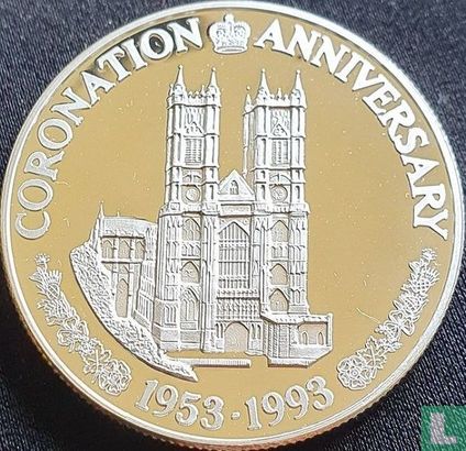 Turks- und Caicosinseln 20 Crown 1993 (PP) "40th anniversary Coronation of Queen Elizabeth II - Westminster Abbey" - Bild 2