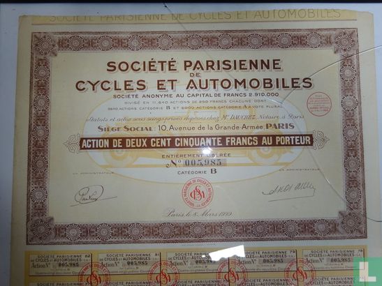 Société Parisienne de cycles et automobiles - Image 1