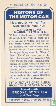 1924. Morris Cowley Bullnose, 1.5 litres. (G.B.) - Bild 2