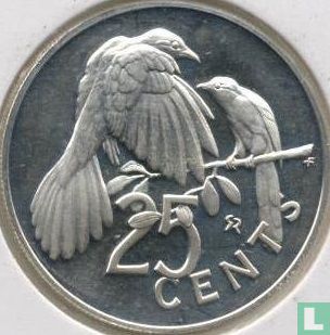 Britse Maagdeneilanden 25 cents 1977 (PROOF) "25th anniversary Accession of Queen Elizabeth II" - Afbeelding 2