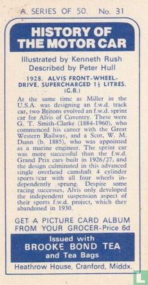 1928. Alvis front-wheel-drive, Supercharged 1.5 litres. (G.B.) - Image 2