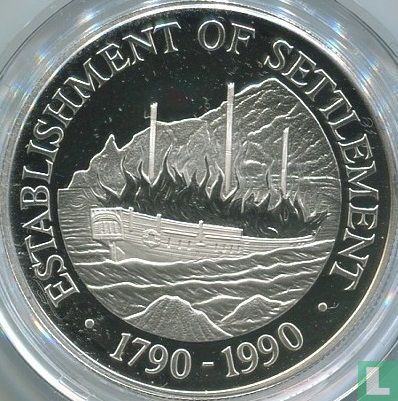 Pitcairneilanden 1 dollar 1990 (PROOF) "200th anniversary First settlement on Pitcairn Islands" - Afbeelding 1
