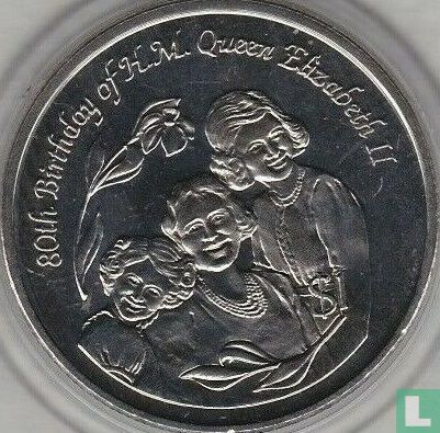 Pitcairneilanden 1 dollar 2006 "80th Birthday of Queen Elizabeth II" - Afbeelding 2