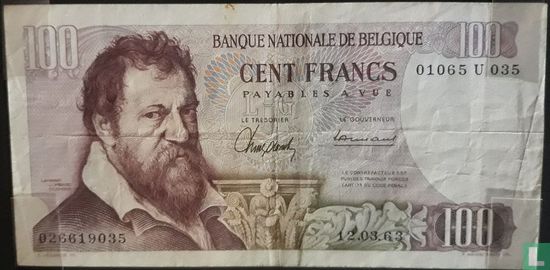 Belgium 100 francs - Image 1