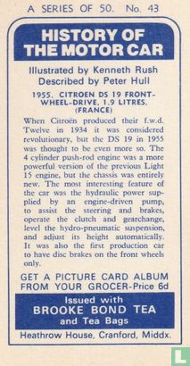 1955. Citroen DS 19 Front-wheel-drive, 1.9 litres. (France) - Bild 2